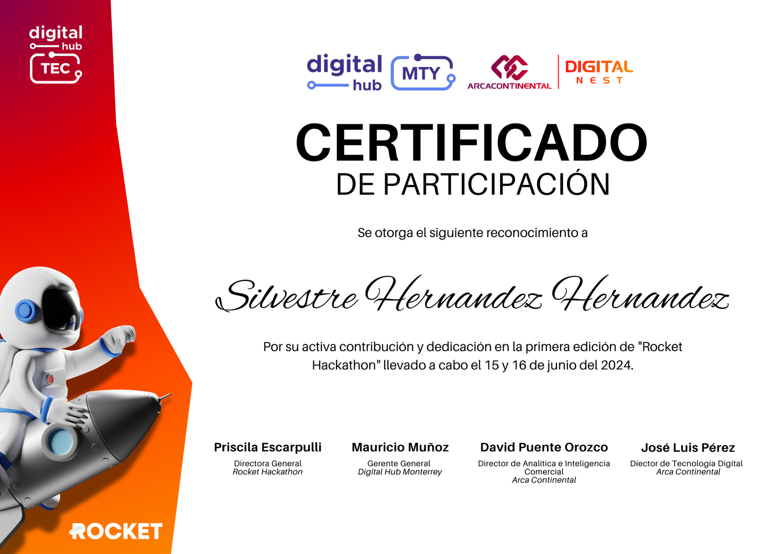 Certificado Hackathon