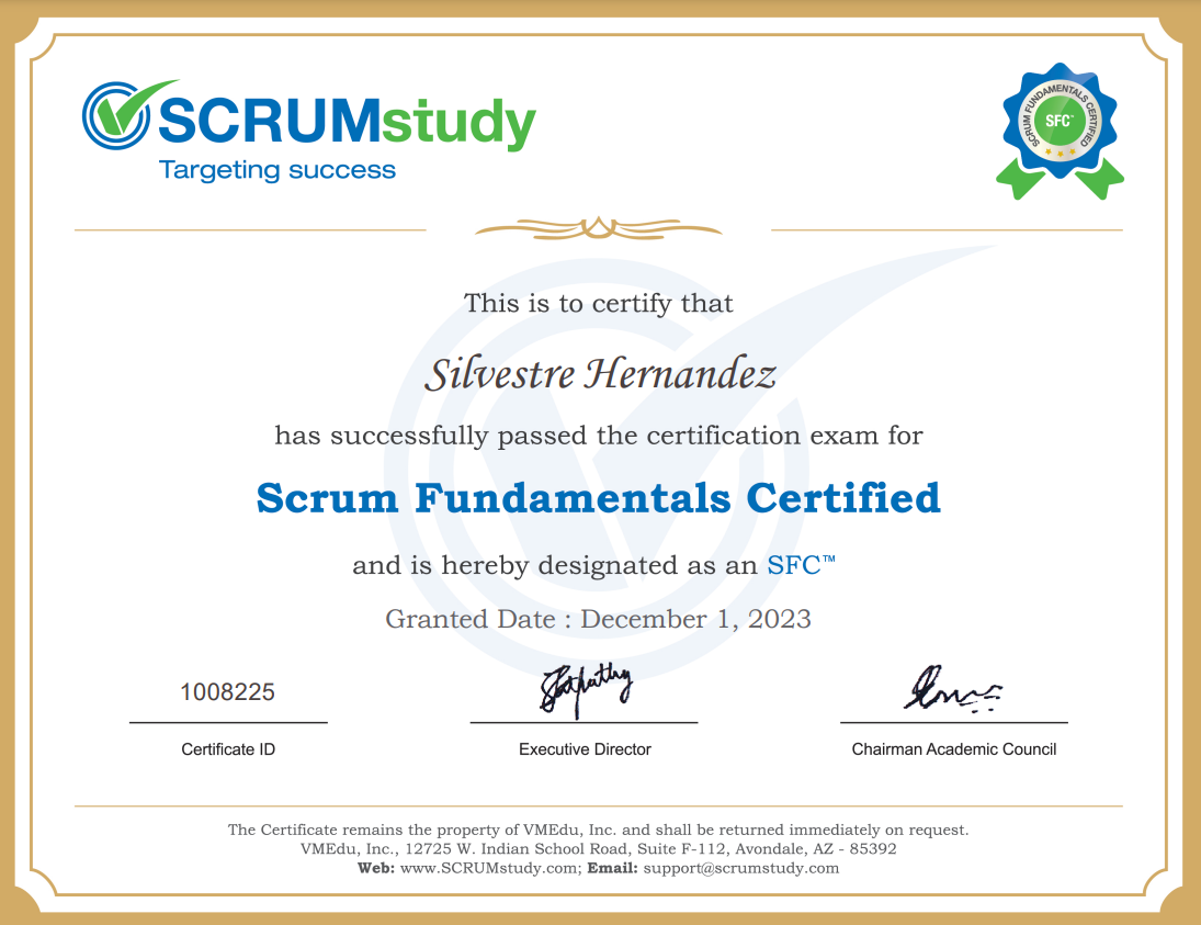 Certificado Scrum